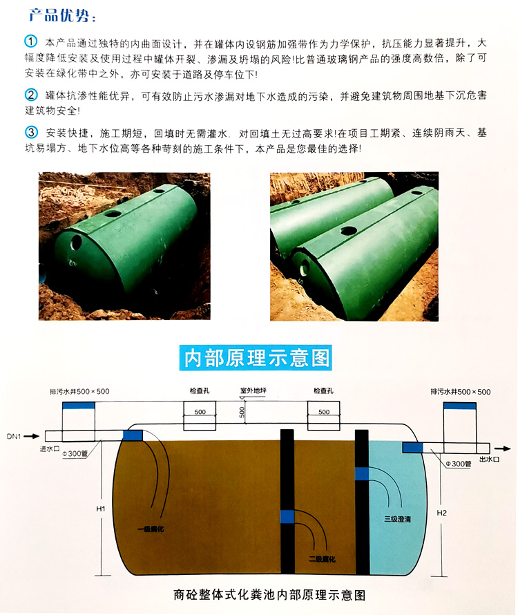 八宿玻璃钢化粪池